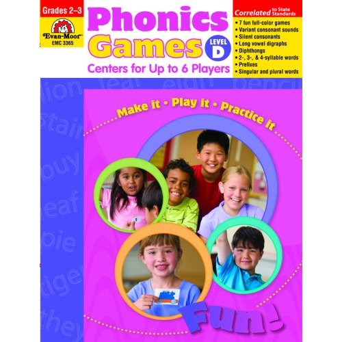 Phonics Games  Level D: Centers for Up to Players (Phonics Games: Level D)