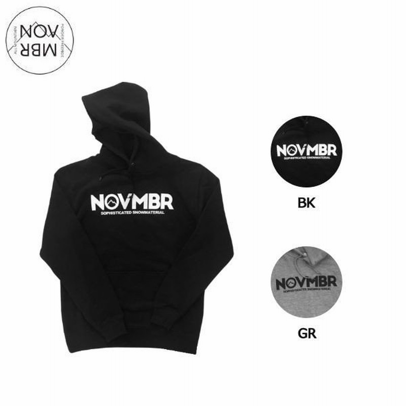 ノーベンバー NOVEMBER 2019-2020 プルオーバーパーカー バックプリント 長袖 トップス スノーボード スノボー S-XXL  BK・GR PK-MTMK 通販 LINEポイント最大0.5%GET | LINEショッピング