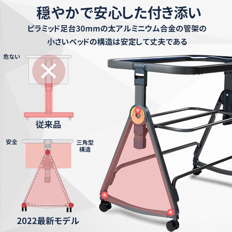 HZDMJ 2023最新モデル 添い寝 ベビーベッド ミニ 持ち運び 折りたたみ