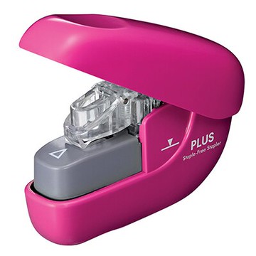 【文具通】PLUS プラス 普樂士 31-125 無針 釘書機 訂書機 粉 L5020201【領券滿額再折千7/31止】