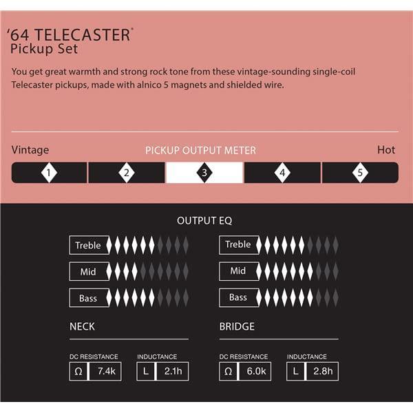 Fender Pure Vintage Telecaster Pickups Bundle with Instrument Ca 並行輸入