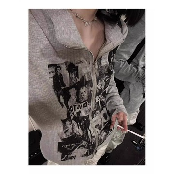 美式上衣 外套 開衫 上衣 韓係穿搭 正韓女裝 日韓服飾 美式開衫上衣女秋季新款外套潮 大尺碼服飾 平價女裝 韓版女裝