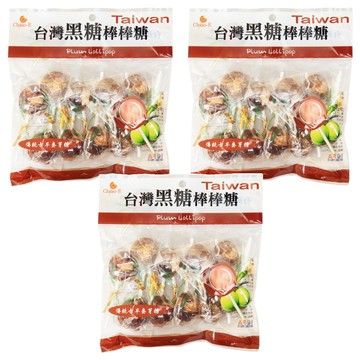 Chiao-E 巧益 台灣黑糖小梅棒  140g  3袋