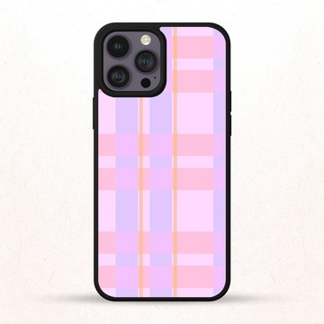 復古粉紅格紋 14 iPhone 手機殼 三星手機殼