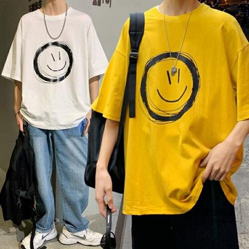 純棉半袖寬松衣服短袖t恤男士上衣【聚物優品】