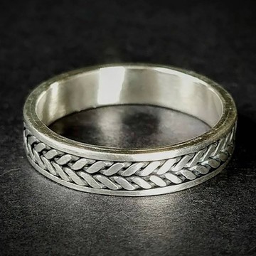 【Captain Flint手作銀飾】銀絲纏綿 純銀麻花戒指 MIT自做自售