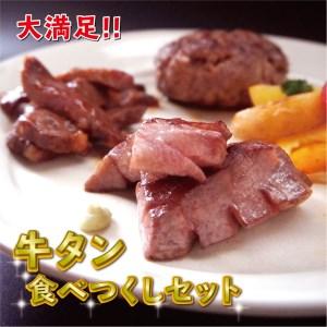 ふるさと納税 牛タン食べつくしセット タン元ステーキ0.15kg 味付けタン中焼肉0.3kg 牛タンハンバーグ2個 京都府舞鶴市