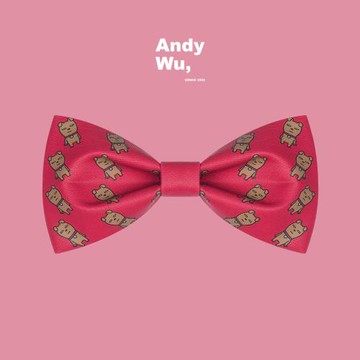AndyWu多多狗Frodo印花男結婚新郎伴郎禮物英倫蝴蝶結男士領結