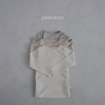 peekaboo 圓領親膚莫代爾棉上衣｜兒童t恤 女童上衣 兒童上衣 女童t恤 韓國童裝 寶寶上衣 女童衣服