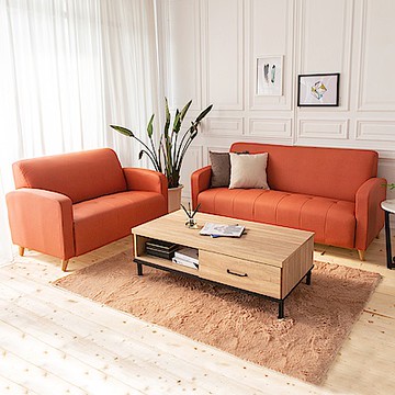 時尚屋 托斯卡尼2+3人座實木骨架貓抓皮沙發 (共11色)臺製/免運免組