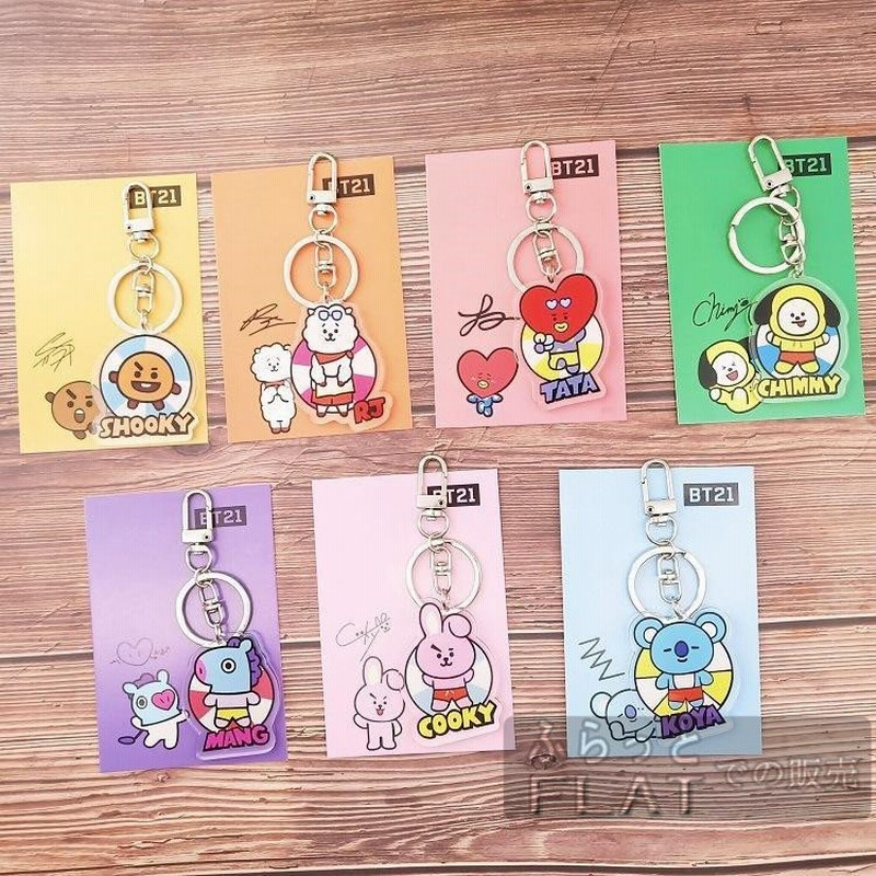 BT 21 アクリルキーホルダー 防弾少年団 7点セット フック付き おしゃれ アクセサリー 小物 飾り キーリング BTS キャラクター 韓流 人気  可愛い 夏感覚 通販 LINEポイント最大0.5%GET | LINEショッピング