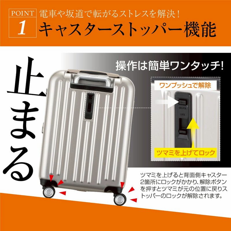 スーツケース ストッパー付き 拡張 Sサイズ 機内持ち込み 大容量