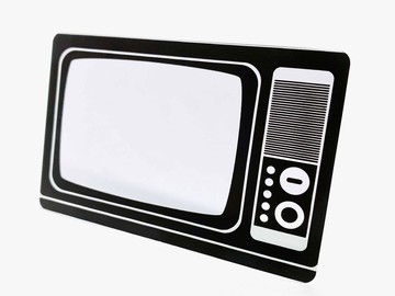 鏡子卡片│復古機系列│電視機│隨身攜帶的鏡子