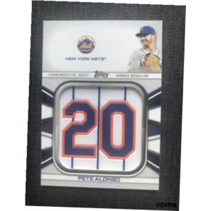 2022 Topps Series 1 PETE ALONSO JERSEY NUMBER MEDALLION #JNM-PA New York  Mets