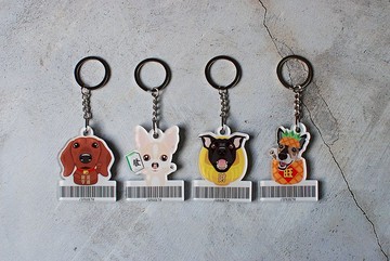 客製化電子發票載具BB壓克力雙面鑰匙圈