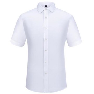 【米蘭精品】現貨+預購 男短袖襯衫高級商務襯衫白襯衫西裝外套男上衣-商務職業抗皺襯衫男裝74lb43