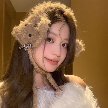 ✨精選好物✨可愛蝴蝶結小狗 毛絨耳暖 女冬季騎行保暖 防寒學生護耳綁帶耳罩耳套  耳包  防寒耳罩  可愛耳套 毛毛耳包