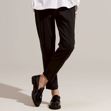 REBOOT動能-英倫風調節合身褲-烏黑