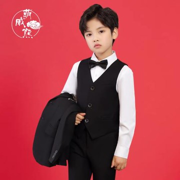 兒童西裝套裝男童禮服英倫帥氣小主持人男孩花童婚禮鋼琴演出服秋