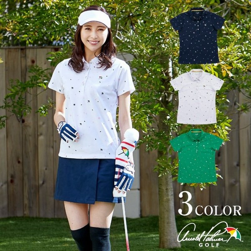 アーノルドパーマー Arnold Palmer ゴルフウェア ポロシャツ 半袖 レディース 桜飛び柄半袖シャツ Ap2301j09 通販 Lineポイント最大0 5 Get Lineショッピング