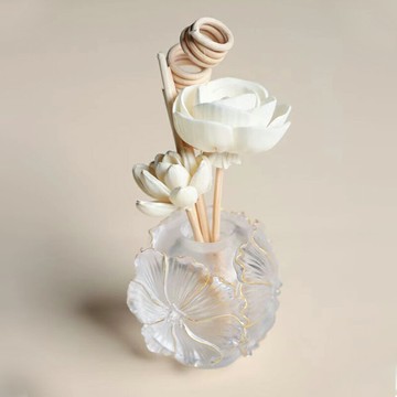 琉璃嬌葵香薰瓶擺件禮盒送禮車載小空瓶干花精油花器創意高級輕奢