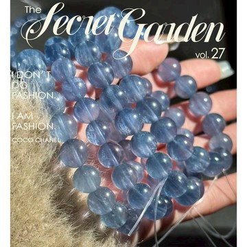 ⭕拉絲藍螢石⭕ 拉絲藍螢石水晶手串 高頻率強淨化 羽毛藍瑩石 藍兔毛螢石 純天然無優化 能量水晶 水晶手練 五行昭財水晶