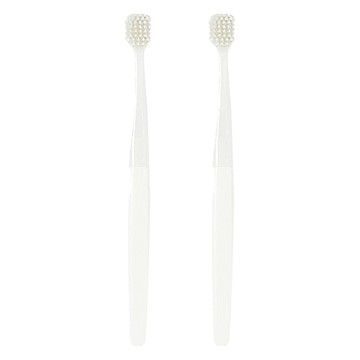 MUJI 無印良品 可替換刷頭的牙刷 寬刷頭/柔軟刷毛 白色  2支  1入