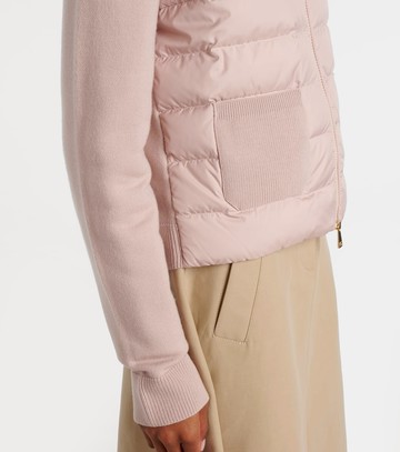 Moncler Down-paneled virgin wool cardigan