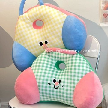 可愛卡通辦公室腰靠靠墊久坐腰枕靠枕椅子護腰靠背墊午休抱枕