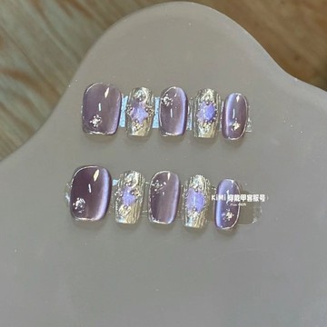 🎀48H出貨🎀 穿戴甲 指甲貼片 美甲貼片 手工穿戴甲 甲片 假指甲 指甲貼 美甲貼 光療甲猫眼手工穿戴甲冬季个性穿戴甲