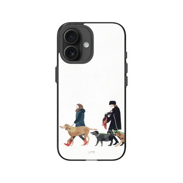 iPhone 16 Clear (相機按鈕) 酷墨灰 - Soupy Tang 湯舒皮 - Walking Dogs