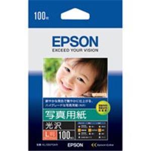 （まとめ）エプソン EPSON 写真用紙 光沢 KL100PSKR L判 100枚〔×4セット〕