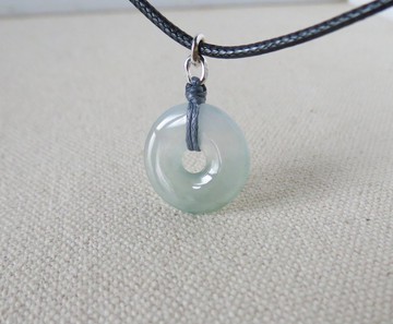 【金剛結】本命年【平安如意】平安扣翡翠韓國蠟線項鍊NB10招財