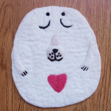 羊毛氈 手工 餐墊 鍋墊 隔熱墊 動物 20cm 狗