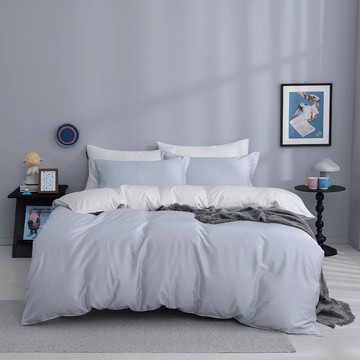 好關係 HAOKUANXI | 富士初雪-新天絲棉床邊口袋床包被套枕套組