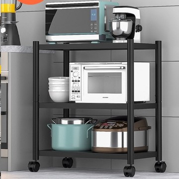 【誠宜居家】45x35x80公分不鏽鋼(三層隙縫架-黑色)(贈輪組) 加強底部橫梁 -縫隙收納架 縫隙置物架 夾縫置物架 廚房