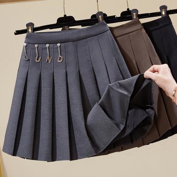 a字裙女2025新款夏款高腰新款顯瘦半身裙遮胯裙子短裙半裙百褶裙