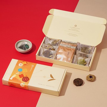 【職人手作】年節禮盒 | 濃茶系甜點x茶包 10/8入(伴手禮_附提袋)