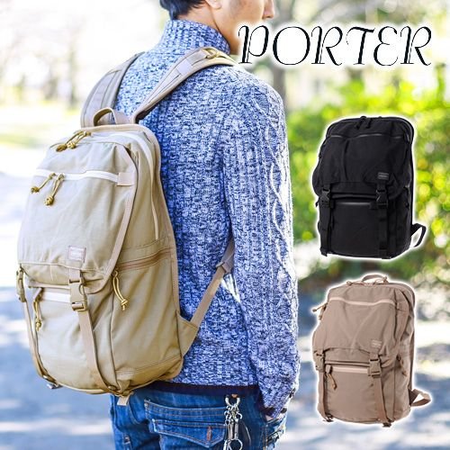 エクルベージュ PORTER KLUNKERZ DAYPACK(L) リュック ベージュ