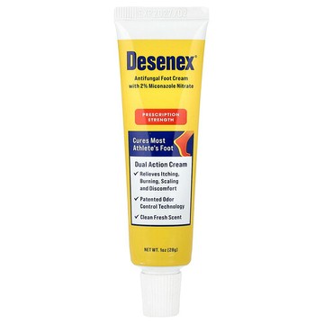 Desenex, 抗真菌足霜，含 2% 咪康唑硝酸鹽，潔淨清新，1 盎司（28 克）