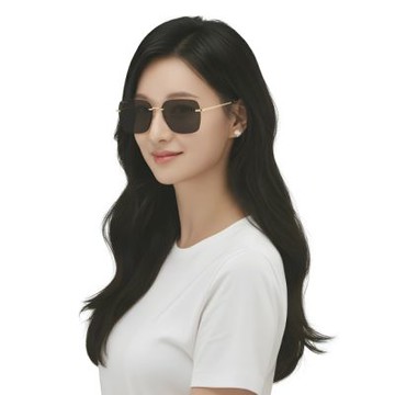 【GUCCI 古馳】方形無框太陽眼鏡(GG1955SA-001)