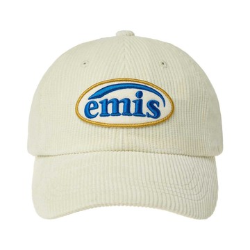 韓國 emis CORDUROY WAPPEN BALL CAP (RENEWAL) 韓製 徽章燈芯絨棒球帽 奶油白CREAM