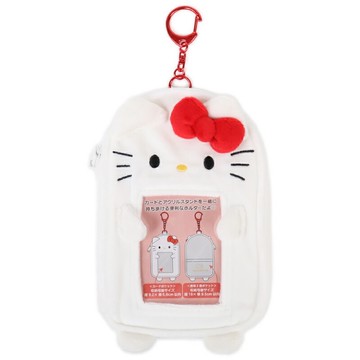 asdfkitty*KITTY 造型絨毛立牌卡片收納包 卡包 卡套-日本正版商品