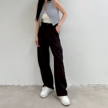 【Aa.chic】衣櫃必備秋冬顯瘦西裝褲(五色).女裝/下身/寬褲/西褲/顯瘦/修身/口袋/日常/穿搭【C312266】