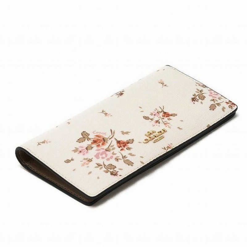 コーチ 財布 COACH 二つ折り 財布 レディース 花柄 ピンク