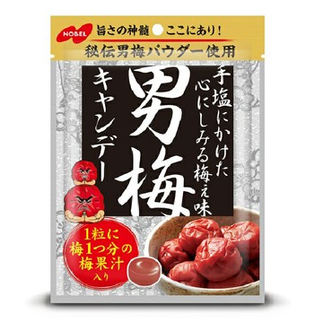 【江戶物語】NOBEL 諾貝爾 男梅夾心糖 濃厚梅干味 80g 濃縮男梅 硬糖 糖果 梅干糖 完熟梅干