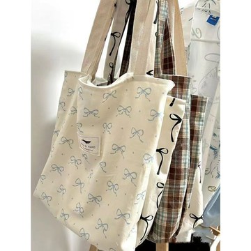 Bag House👜 新款女學生韓版單肩包 森係洋氣小清新蝴蝶結託特 通懃大容量手提袋 單肩包女 手提包女 托特包女