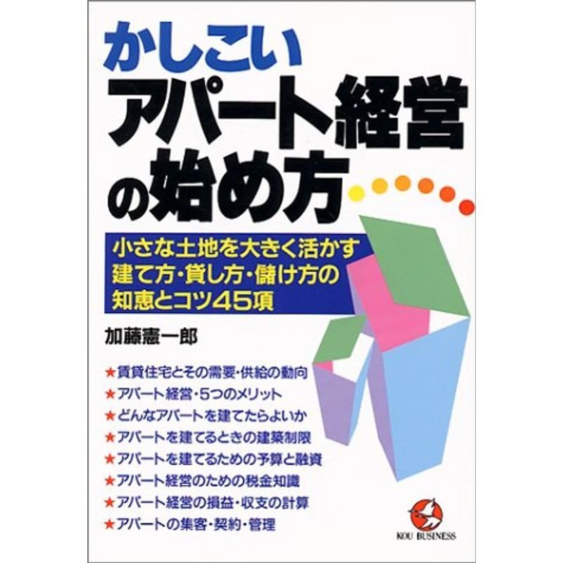 かしこいアパート経営の始め方?小さな土地を大きく活かす建て方・貸し方・儲け方の知恵とコツ45項 (KOU BUSINESS)