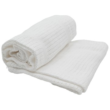 lulujo 透氣洞洞毯 100%棉  米白色  100 x 80cm