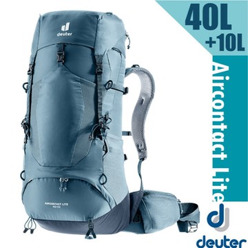 【Deuter】專業型 Aircontact Lite 40+10L 減震拔熱式透氣登山背包/3340123 霧藍